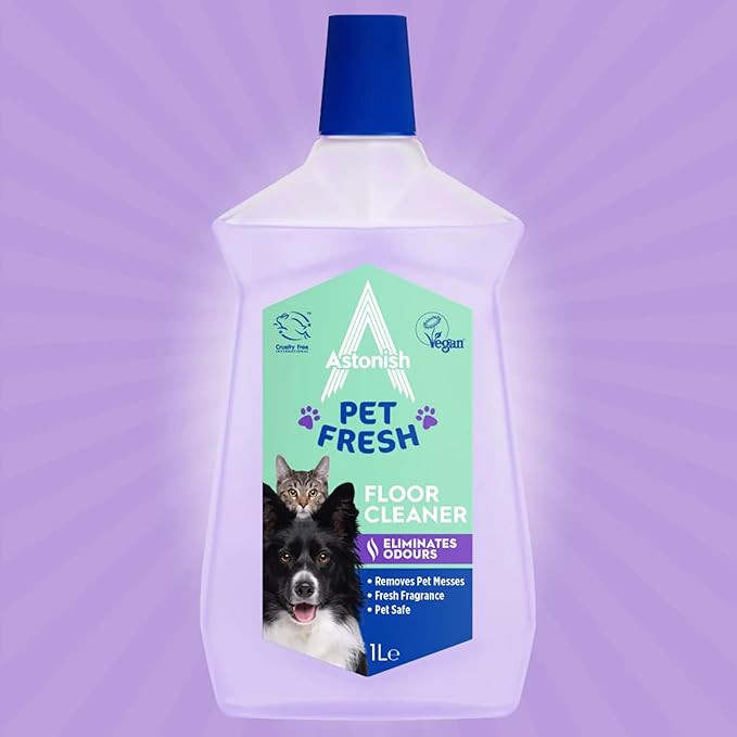 Astonish Pet Fresh Floor Cleaner with Dirt-Repelling Technology, Morning Dew Scent - Protective Shine Coating with Odor Neutralizer, Stain Lifting Formula for Sealed Surfaces