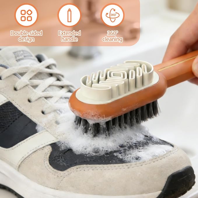 2 in 1 Suede Shoe Brush, Soft Bristle Cleaning Brush for Suede and Nubuck