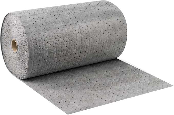 Oil Absorbent Mat Roll 30" x 150', Oil Absorbent Pads Heavy Duty for Industrial Garage Leaks & Drips, 10 oz Polypropylene Spill Cleanup Absorber