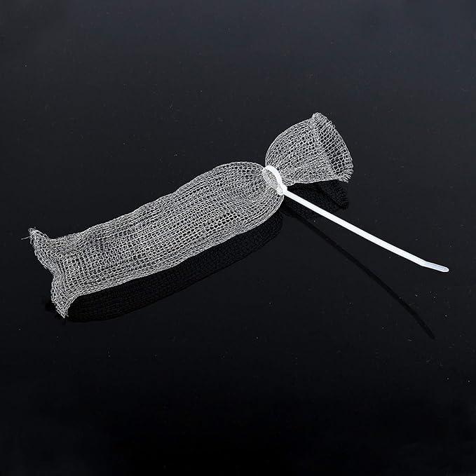 48 PCS Lint Traps Washing Machine Lint Trap Stainless Steel lint Snare Traps Laundry Mesh Washer Hose Filter Washing Machine Lint Snare, Lint Traps Hose Screen Filter Catcher with 48 Nylon Cable Ties