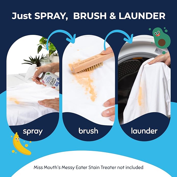 Miss Mouth's Messy Steppers Shoe Cleaner - 4oz Foam and Laundry Brush