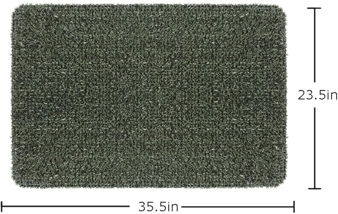 CLEAN MACHINE 10376912 Astroturf Dirt Trapper Doormat 23.5" x 35.5", Flair Evergreen