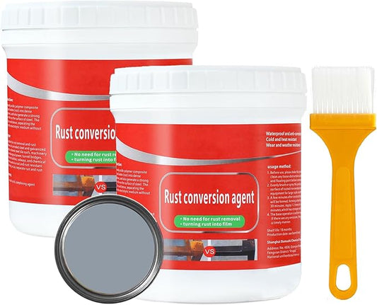 0.08 Gal Rust Remover for Metal, Rust Conversion Paint for Metal (Pack of 2,Silver)