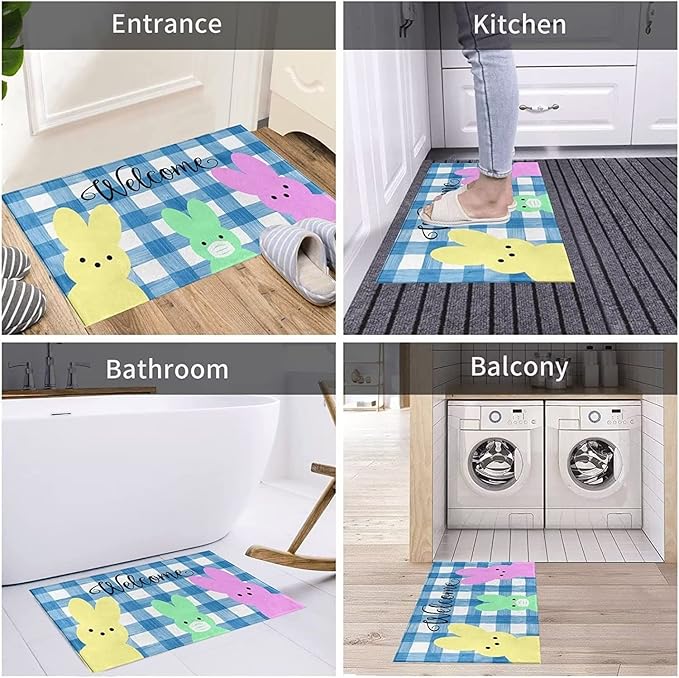 Leopard Print Welcome Mat - Animal Print Cute Doormat, Coir Outdoor & Indoor, 30x18 Inch