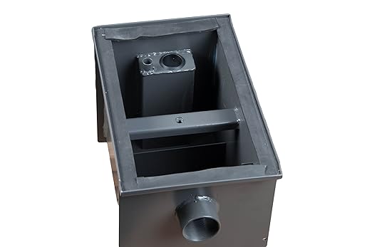Wentworth 8 Pound Commercial Grease Traps for Restaurant Under Sink Kitchen, 4 GPM Carbon Steel Grease Interceptor Traps for Home Canteen Kitchen Wastewater Factory, WP-GT-4