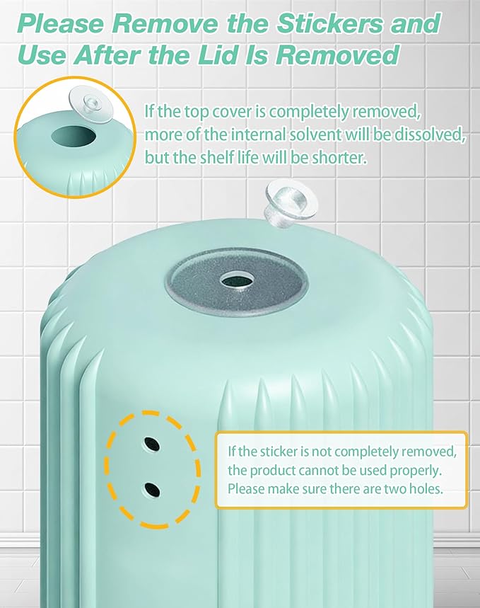 Toilet Cleaner - Hands-Free Automatic Toilet Tank Cleaner - Long-Lasting Hard Water Descaler Septic Safe & Chemical-Free for Home & Commercial Use (2)