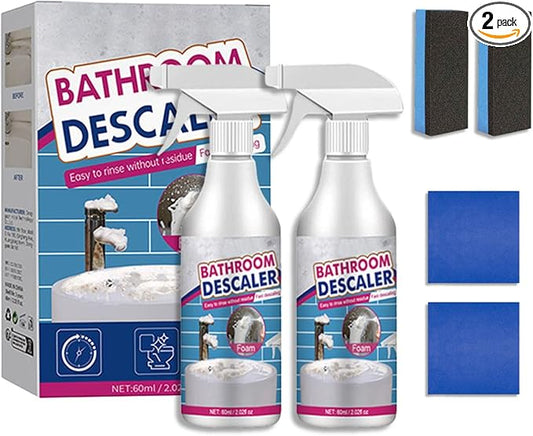 2PCS Bathroom Descaler Spray, Stubborn Stains Cleaner, Bathroom Foam cleaner Spray, bathroom Descaler Foam cleaner, All-Purpose Bath-room descaler foam Spray