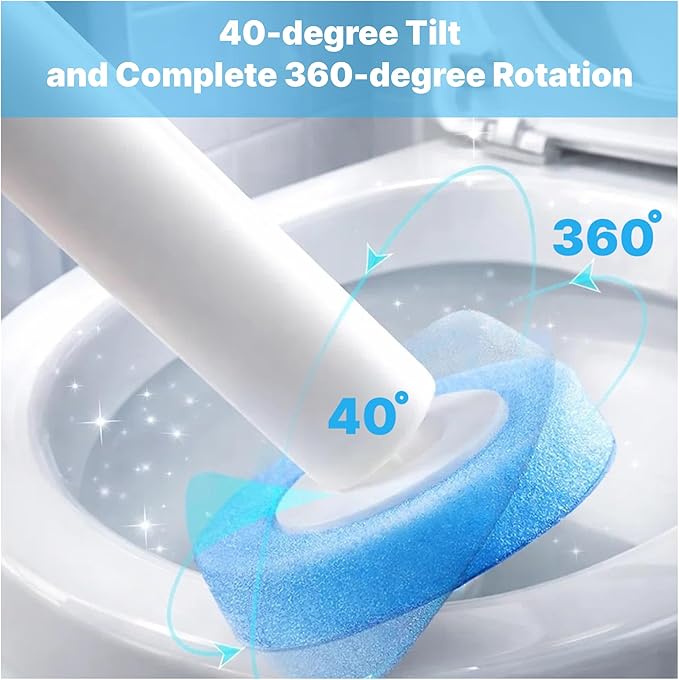 CiLoN 24 Count Carry Detergent Disposable Toilet Brush Refill Pads. 5-Layer Rich Foam Cleaning Sponge Head Replacements. Pre-Loaded Disposal Scrubbing Head Refills For Toilet Wands. 24 Pads-Value Pack