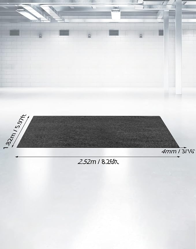 QWORK Oil Absorbing Pad Garage Floor Mats, Over Large 8.5' x 6' Reusable Oil Spill Mat Parking Mats, Protect Floor from Drips, Stainls, 1 Pack