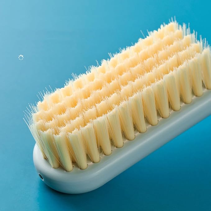 Shoe Cleaning Brush Soft Long Handle Scrub Brush Bathroom Kitchen (Blue)