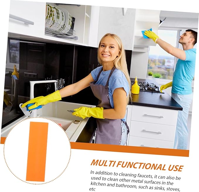 Multipurpose Limescale Eraser Rubber for Kitchen Bathroom Pan Rust Eraser Safe Reusable Dish Washing Scrubber for Counter Stove Stains