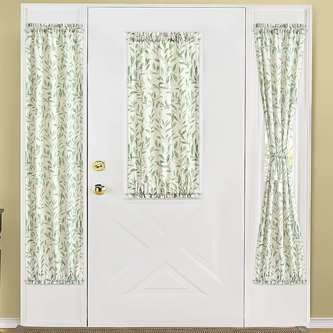 VOGOL Sliding Door Curtains, Linen Textured Privacy Light Filtering Window Treatment, 25 x 72 Inches Curtain for French Door Closet, 1 Panel