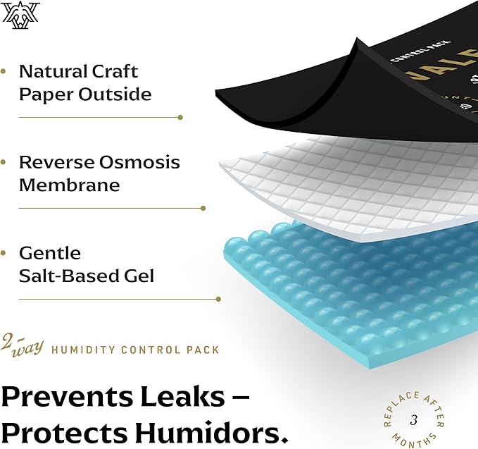 Valet 72% Two-Way Humidity Pack Single (60g), Individually Wrapped Humidity Control Pack for Wood & Airtight Storage, Moisture Absorber, Made in USA