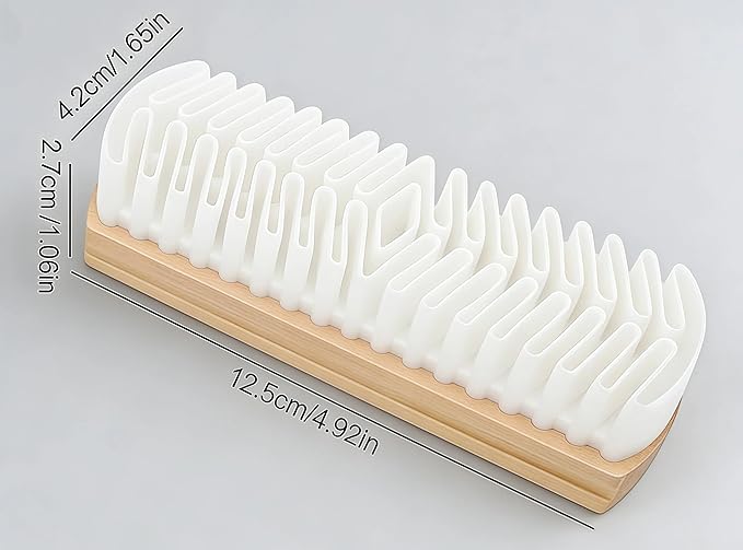 Suede Shoe Brush, specifically Designed for Shoes, Jackets, Handbags, Sofas, Clothing, and Furniture. Wooden Handle, decontamination Tool (2-Piece Set)