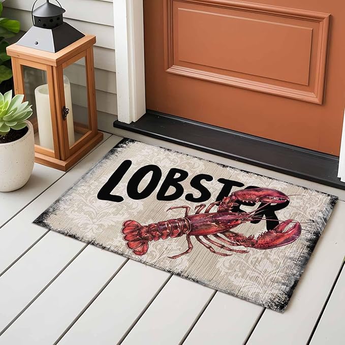Nautical Ocean Wood Texture Entryway Rug 2'x3', Small Area Rug Non-Slip Front Door Mat Washable Floor Carpet for Indoor Entrance Kitchen Bathroom