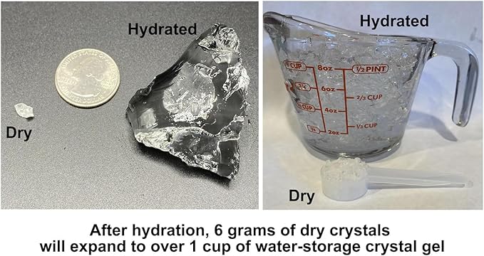8oz Cigar Humidor Humidifier Crystals - ½ LB Refill Bag of Gel Beads for Perfect 70% Humidity Control – Reusable & Long-Lasting Moisture for Any Cigar Box