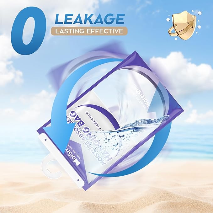 Hanging Moisture Absorbers 6 Pack Net Wt. 17.5oz/Pack, Lavender Fragrance Closet Dehumidifier Bags, Odor Eliminator & Humidity Absorber, Humidity Packs for Bathroom, Bedroom, Basement, Car, RV & Boat