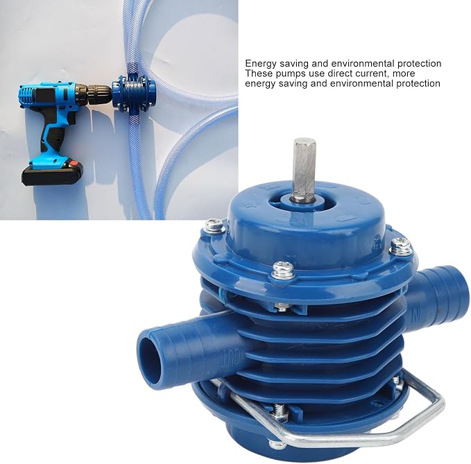 Mini Self Priming Hand Drill Water Pump, Heavy Duty Electric Centrifugal Pump for Cleaning Ponds, Pools, Draining Basements, Irrigating Gardens, Fueling and Discharging Oil
