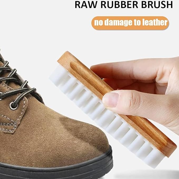 2PCS 2-in-1 Rubber Shoe Brush Cleaner, Dual Pack with Enhanced Dust-Absorbing Texture, Safe for Nubuck, Flocked and Matte Leather