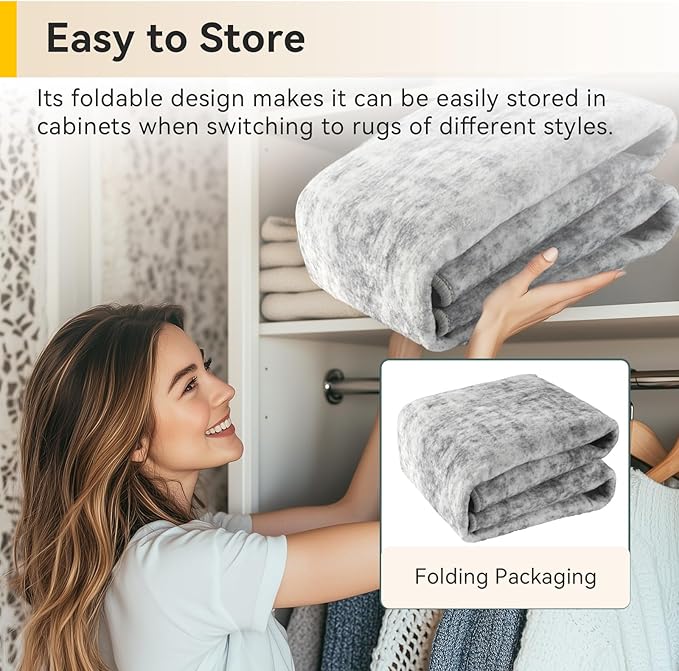 RELEANY Washable Area Rugs 2'x6' Non-Slip Modern Abstract Soft for Living Room Entryway Bedroom Nursery, Print Pattern, Gray White Grey