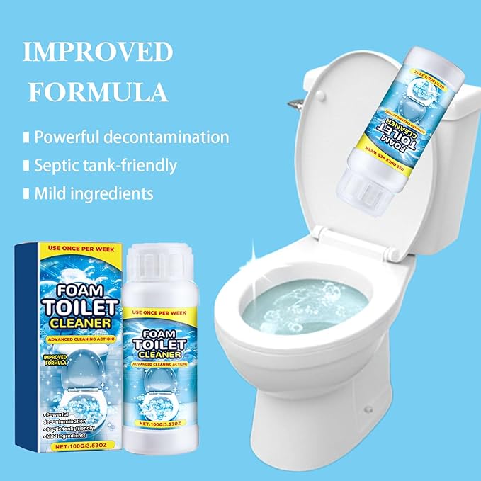 Foaming Toilet Bowl Cleaner | 2026 Advanced Formula for Deep Cleaning | Universal Use for Toolets & Squatting Pans | Easy Application, Fresh Scent