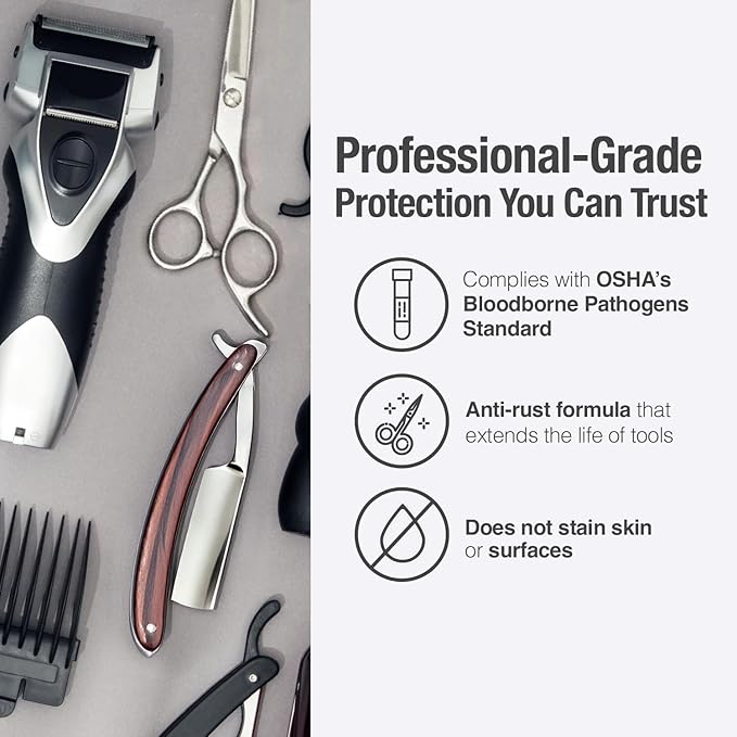 BARBICIDE Gallon Disinfectant Concentrate | EPA-Registered, Hospital-Grade Germicide for Salons & Barbershops | Anti-Rust Solution for Shears, Combs & Professional Tools | EPA-Registered