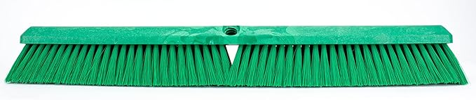SPARTA 41891EC09 Omni Sweep Plastic Push Broom Head, Heavy Duty, Industrial Broom With Color Code System For Outdoor, Indoor, Garage, Concrete, Patio, Kitchen, Bathroom, 24 Inches, Green