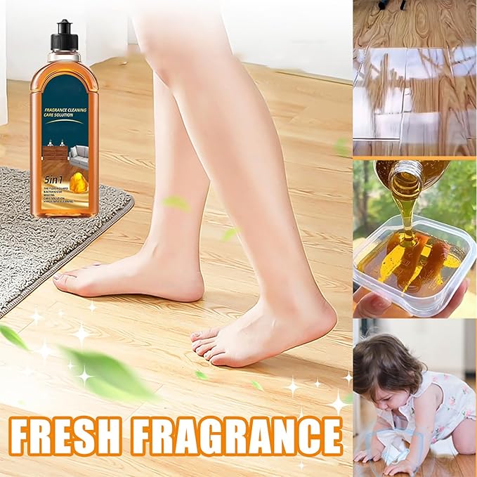 XIRUJNFD 5 in 1 Floor Cleaner, Fragrance Cleaning Care Solution, for Wood Floor, Marble Floor, Wooden Furniture-Long Lasting Fragrance (1)