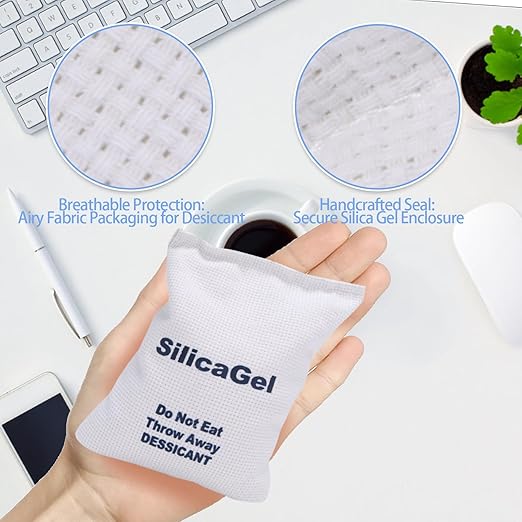 500g Silica Gel Packets,Rechargeable Desiccant Packs, Moisture Absorbers for Moisture Control, Desiccant Dehumidifier for Storage Safe