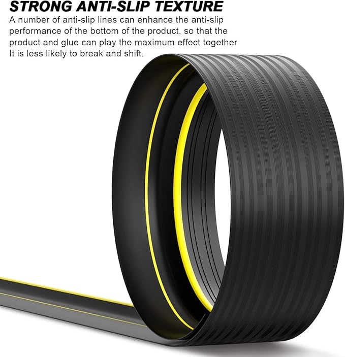 Jin&Bao Universal Garage Door Threshold Seal Strip 16FT Kit, Bottom Waterproof Rubber Weather Stripping Replacement（Yellow, 1 Adhesive）