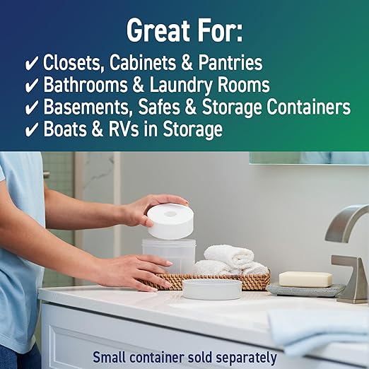 Concrobium Moisture Grabbers Refill Tablets, 4 Pack, Moisture Absorber Refills for Compatible Refillable Containers Only, Helps Reduce Dampness and Musty Odors, Fragrance Free
