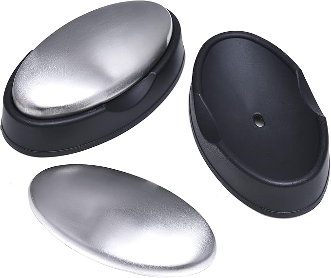4 Pack Stainless Steel Soap Bar Magic Fish Garlic Onion Odor Remover