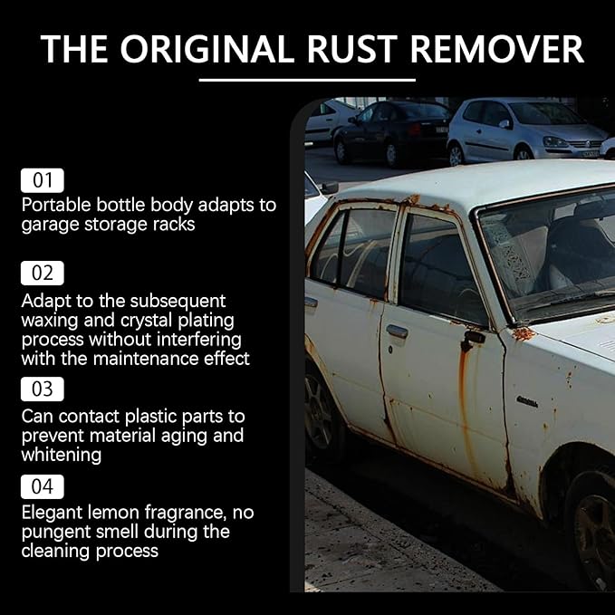Rust Remover Spray,Rust Remover for Metal,for Heavy Duty Rust Dissolver for Metal, Tools, Cars, Chains 30ml/1 FL OZ (2PCS)