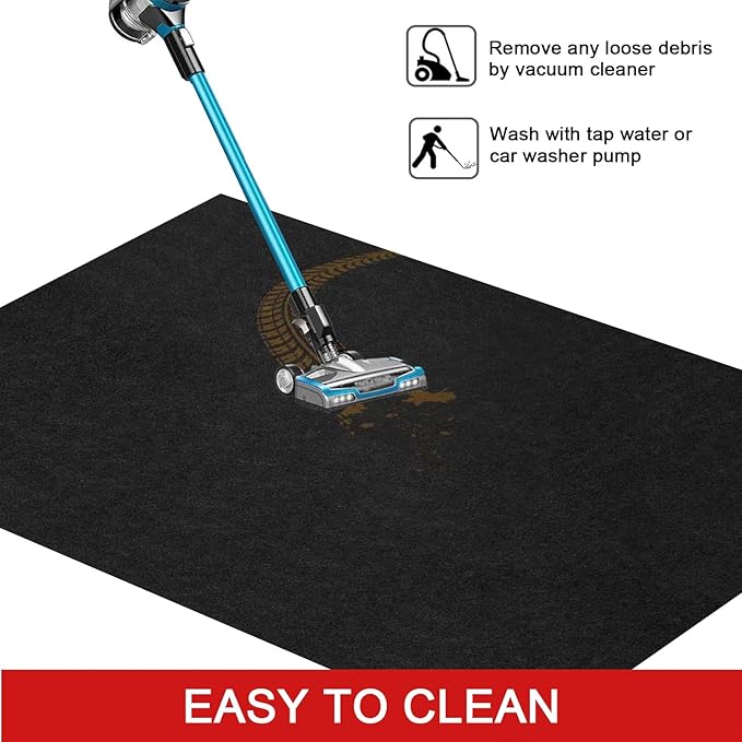 Extra-Large Garage Mat 22' x 8'10" - Durable Oil Mat for Garage Mats for Floor Under Car, Washable Garage Rug, Absorbent Floor Mats with Waterproof Liner, Garage Carpet, Oil Change Pad, Car Rug