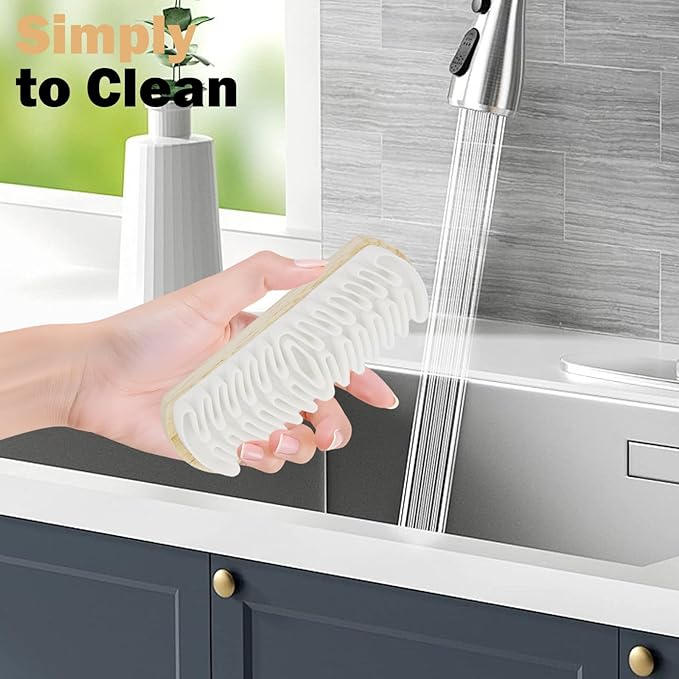 2Pcs Suede Rubber Shoe Brush, Wooden Handle Brush and Suede Eraser for Effective Cleaning of Nubuck, Sofas, Jackets & Shoes, Portable Cleaner Tool for Maintenance