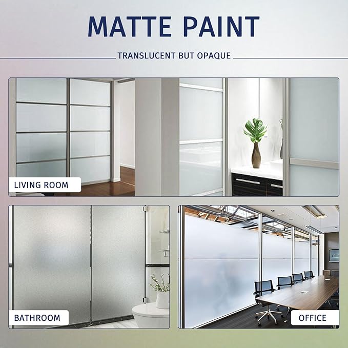 Frosted Glass Paint Kit for Window Privacy, 35Oz Waterproof & UV Resistant Window Paint for Bathroom, Kitchen, Room, Sliding Door, Water-Based Frosted Glass Spray