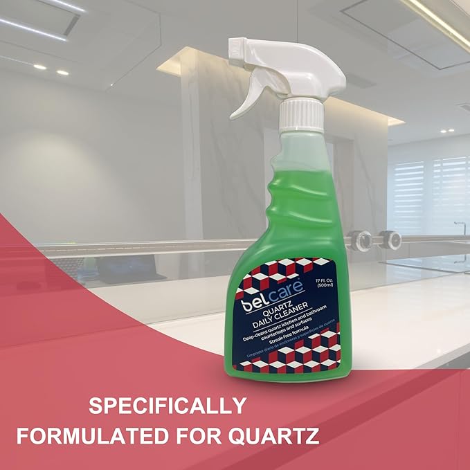 Quartz Countertop Cleaner, Kitchen Spray, Bathroom Vanity Cleaner, ph-Neutral, Streak Free - 17 fl oz