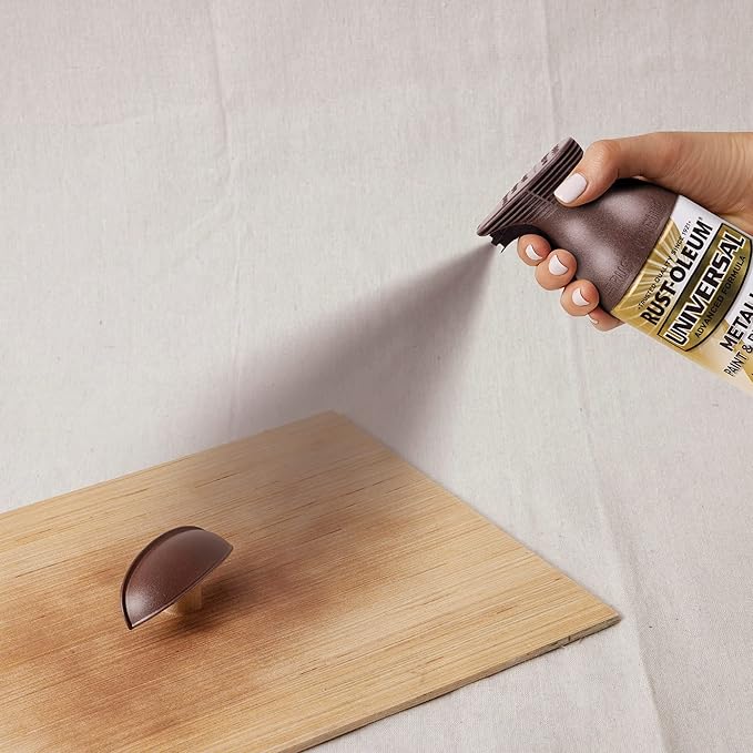Rust-Oleum 271472 Universal All Surface Metallic Spray Paint, 11 oz, Flat Burnished Amber