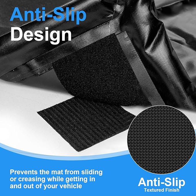 MIALUTY® Garage Floor Mat,(7'9" x 16'),Heavy Duty PVC Under Car Containment Mat with Raised Edge Waterproof Oil-Proof Non-Slip Against Snow Rain Mud All-Weather Easy to Clean