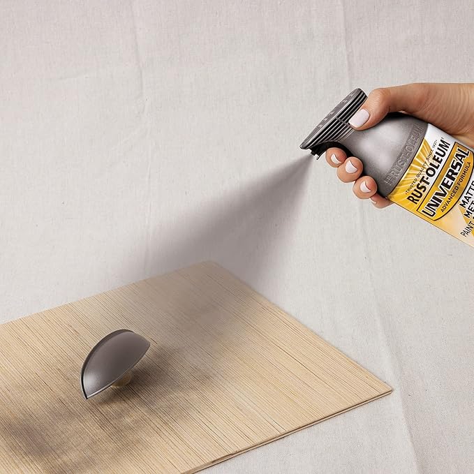 Rust-Oleum 353091 Universal All Surface Metallic Spray Paint, 11 oz, Matte Gunmetal Gray