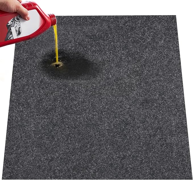 VEVOR Waterproof Garage Floor Mat for Under Car, Non-Slip 6.6'x8.5' Oil Spill Mat Heavy Duty Containment Mat, Protects Garage Floor from Water, Mud and Oil, for Garages Greenhouses Entrance