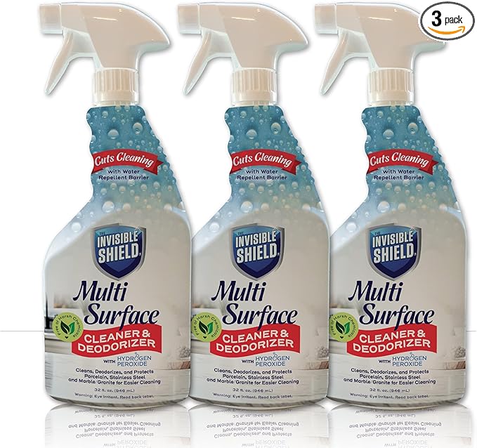 Invisible Shield Multi Surface Cleaner, Deodorizer with Hydrogen Peroxide- 32 fl. oz. (Great for ALL Surfaces) by UNELKO- Clean-X (3)