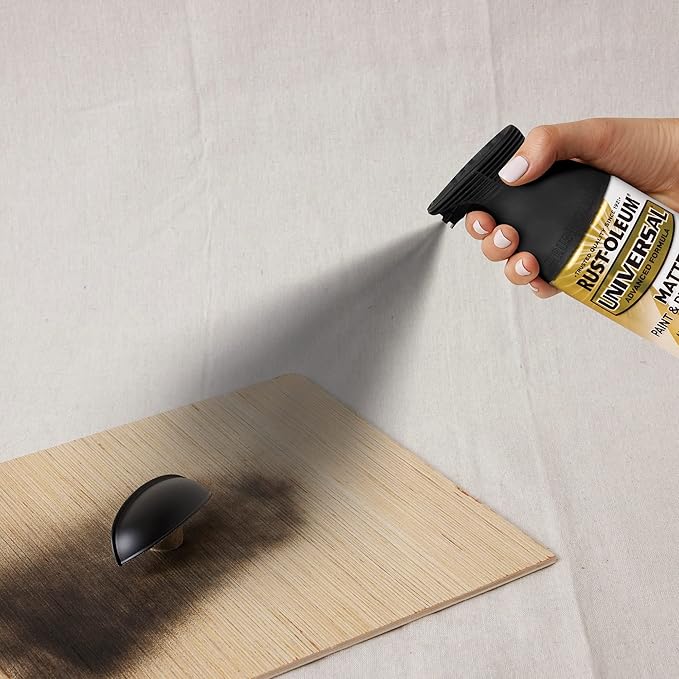 Rust-Oleum 330505 Universal All Surface Spray Paint, 12 oz, Matte Farmhouse Black (Pack of 2)