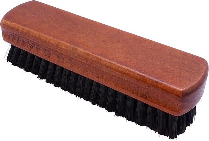Konex European Quality Shoe Brush: Wooden Handcrafted, Shoe Cleaning Brush with Nylon Fiber Bristle and Molded Wood Handle, Imported Shoe Brushes for Cleaning - 7x1 3/4x1 3/4 Inches Size