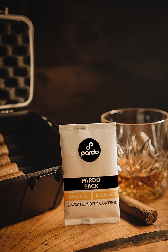 Pardo Humidity Packs 10 Pcs x 8 Grams - Humidor Packets 69% RH 2-Way for Humidity Control, Moisture Packs to Keep Cigars Fresh for Long; 2 Way Humidity Control Packs in Resealable Bag
