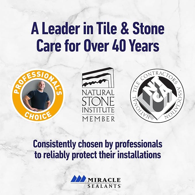 Miracle Sealants Miracle Heavy Duty Tile & Stone Cleaner, Grout Haze Remover, Non-Acidic, Quart, 6 Pack