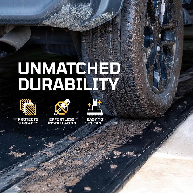 AutoFloorGuard Heavy-Duty Garage Containment Floor Mat for Compact Vehicles, 7’9″ x 16′