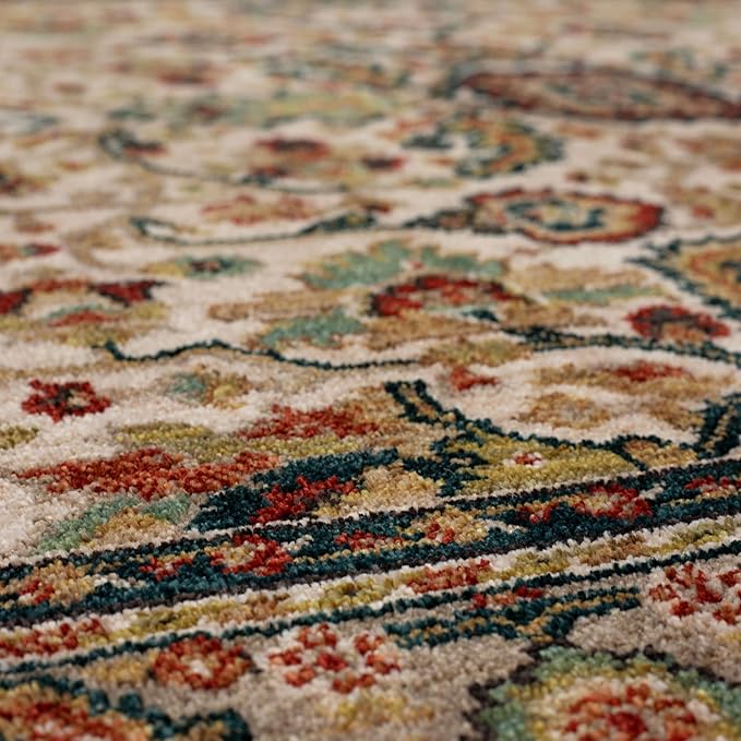 Mohawk Home Celine Traditional Ornamental Off White 8' X 10' Area Rug Perfect for Living Room, Dining Room, Office, Kitchen, Entryway, Hallway