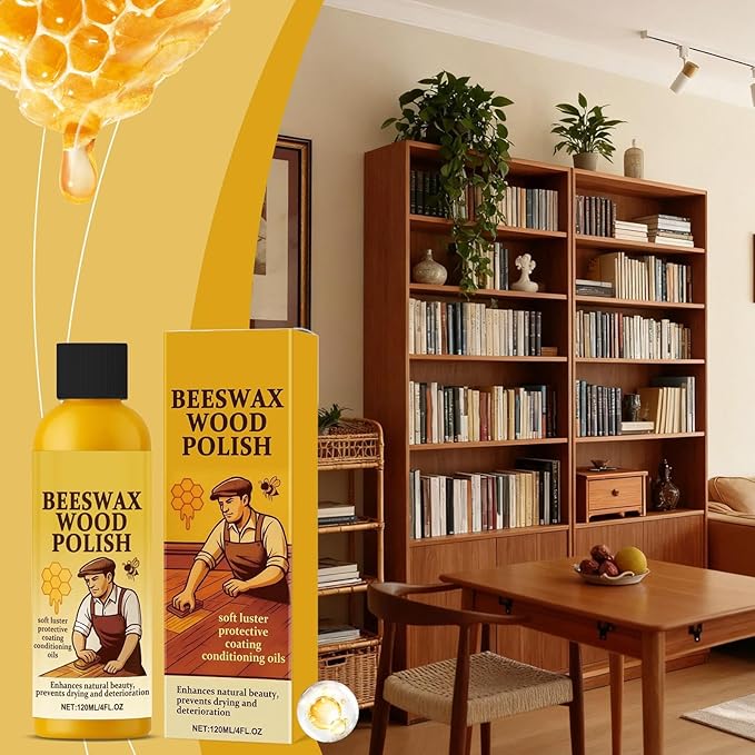 Wood Furniture Polish - Scratch Repair Dust Remover | Cleaner For Bedroom, Living Room Dining Room Apartment, Entryway, Cabinet, Table, Shelf, Desk, And Chairs