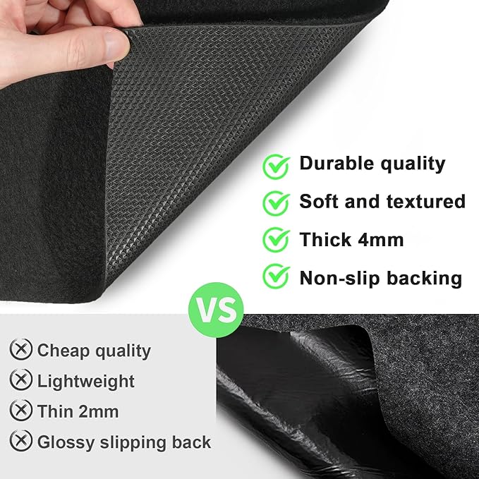 Golener 2-Pack Oil Spill Mats - Garage Floor Mat, Absorbent Oil Pad, Premium Maintenance Mat, Waterproof, Contain Liquid, Protect Garage Surface from Spill & Stain, Reusable, Durable, Black, 36”x59”
